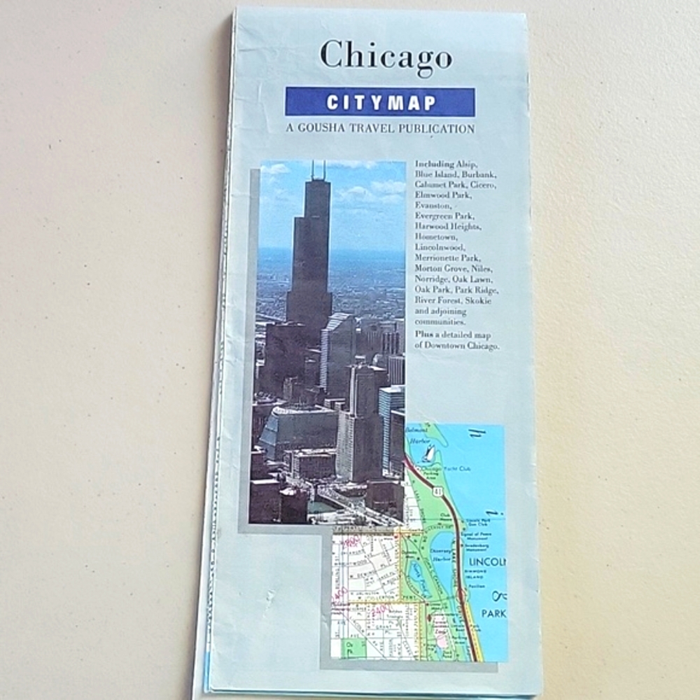 1988 Chicago City Map by H. M. Gousha